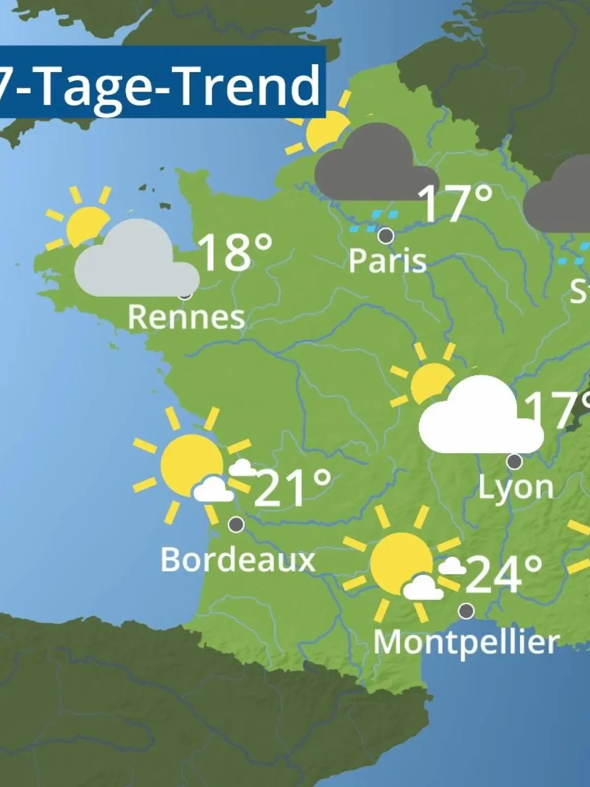 Bild zu: "Frankreich: Wie wird das Wetter?"