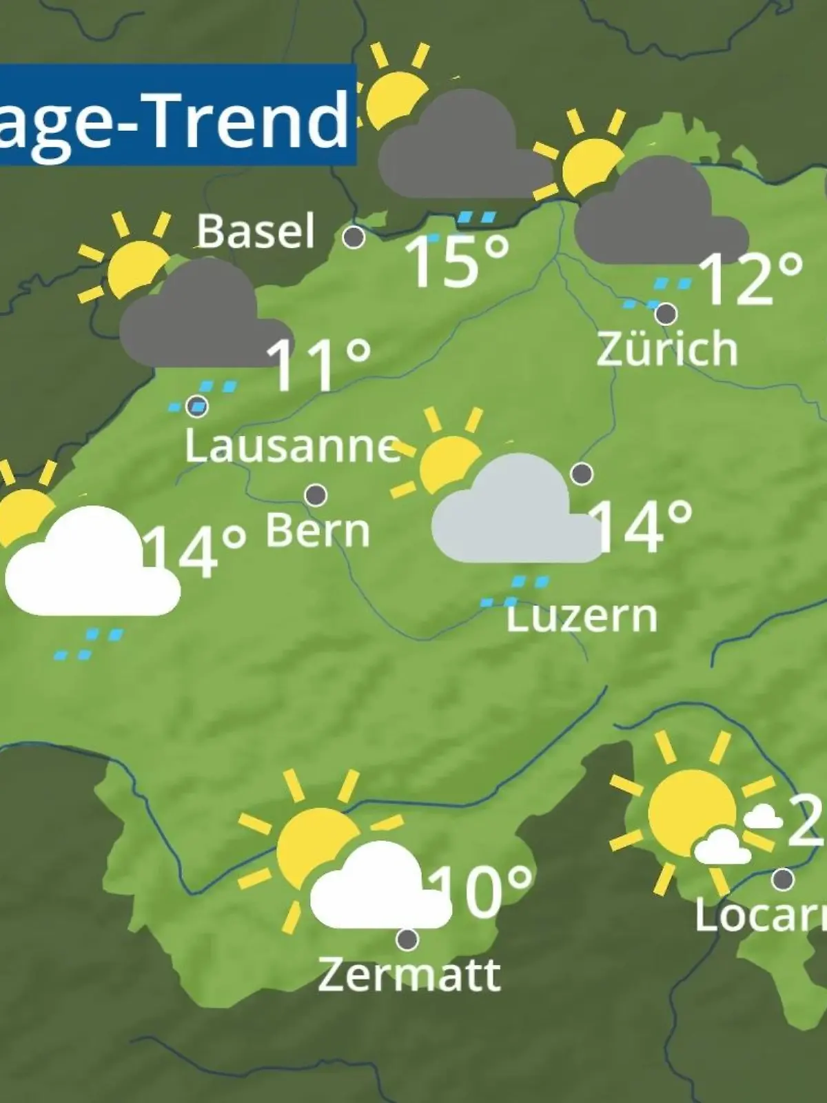 Bild zu: "Schweiz: Wie wird das Wetter?"
