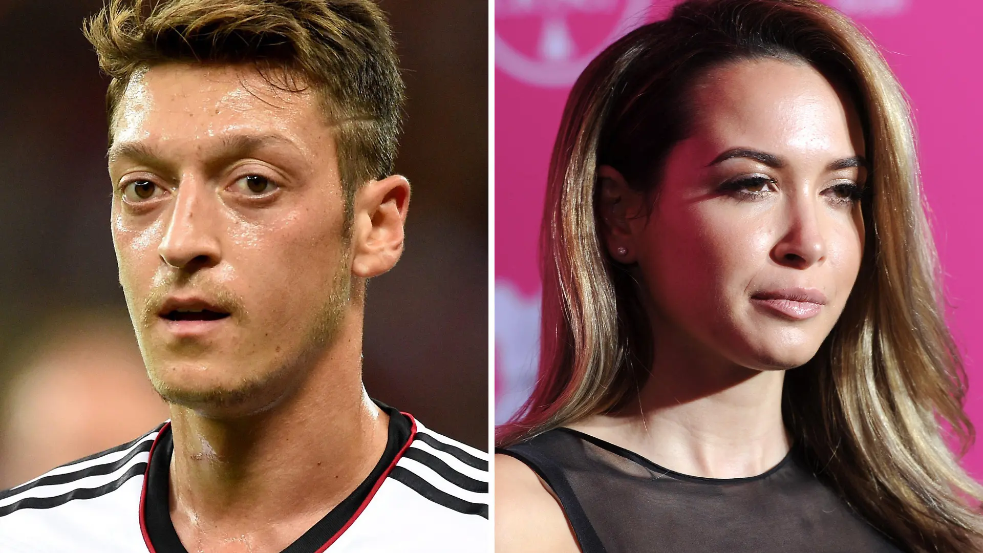 ARCHIV - KOMBO - Fußball-Nationalspieler Mesut Özil am 30.06.2014 in Porto Alegre, Brasilien und Sängerin Mandy Capristo am 02.12.2013 in München. Erst vergangene Woche war bekannt geworden, dass auch Mesut Özil nicht mehr mit seiner Freundin Mandy Capristo liiert ist. Fotos: Marcus Brandt - ACHTUNG Editorial Use Only, not used in association with any commercial entity - Images must not be used in any form of alert service or push service of any kind including via mobile alert services, downloads to mobile devices or MMS messaging - Images must appear as still images and must not emulate match action video footage - No alteration is made to, and no text or image is superimposed over, any published image which: (a) intentionally obscures or removes a sponsor identification image; or (b) adds or overlays the commercial identification of any third party which is not officially associated with the FIFA World Cup und Tobias Hase (zu dpa Liebes-Aus bei Fußball-Weltmeister Manuel Neuer vom 25.10.2014) +++(c) dpa - Bildfunk+++
