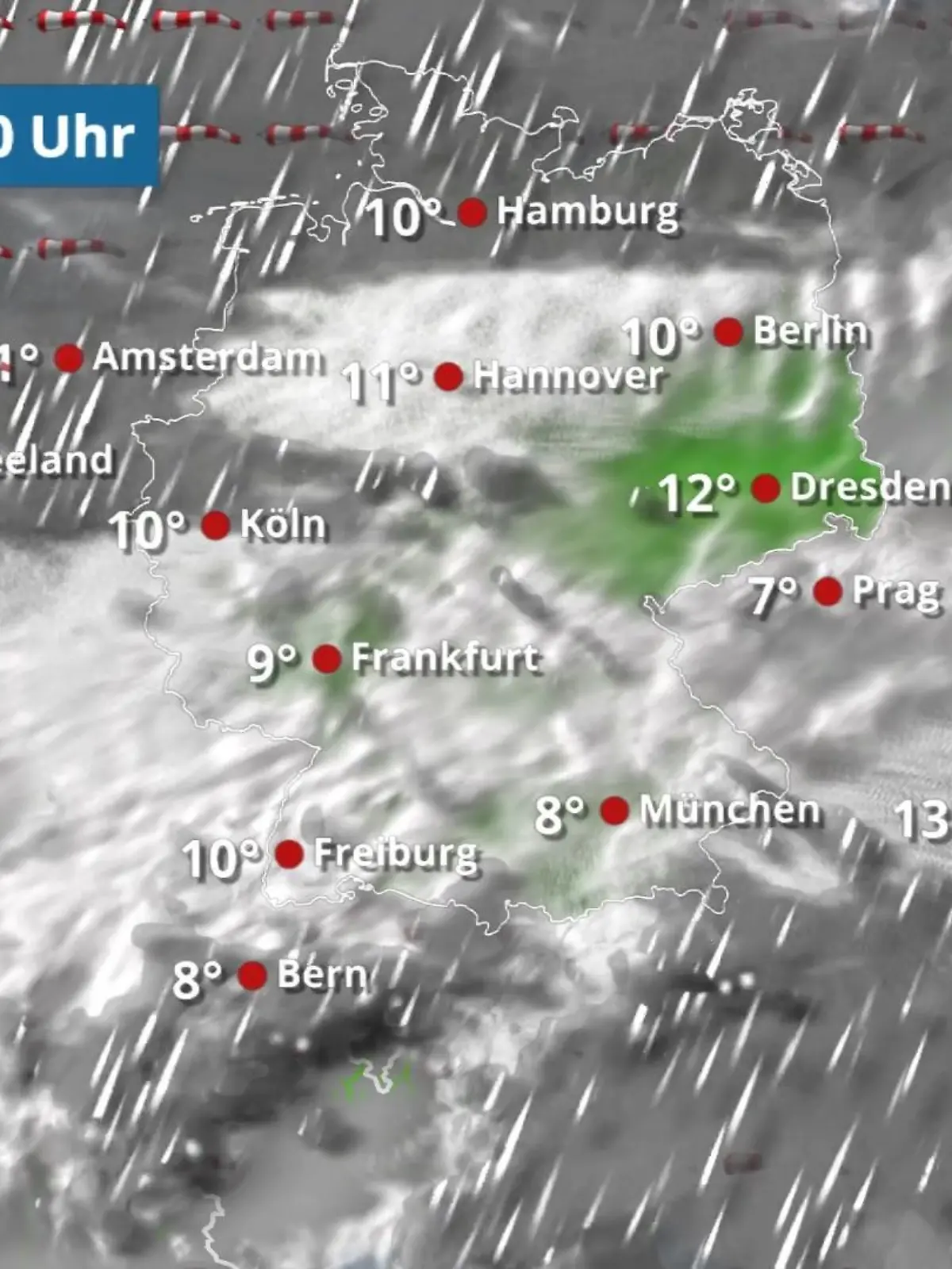 Bild zu: "Weniger Wolken, aber der Sturm wütet im Nordwesten"