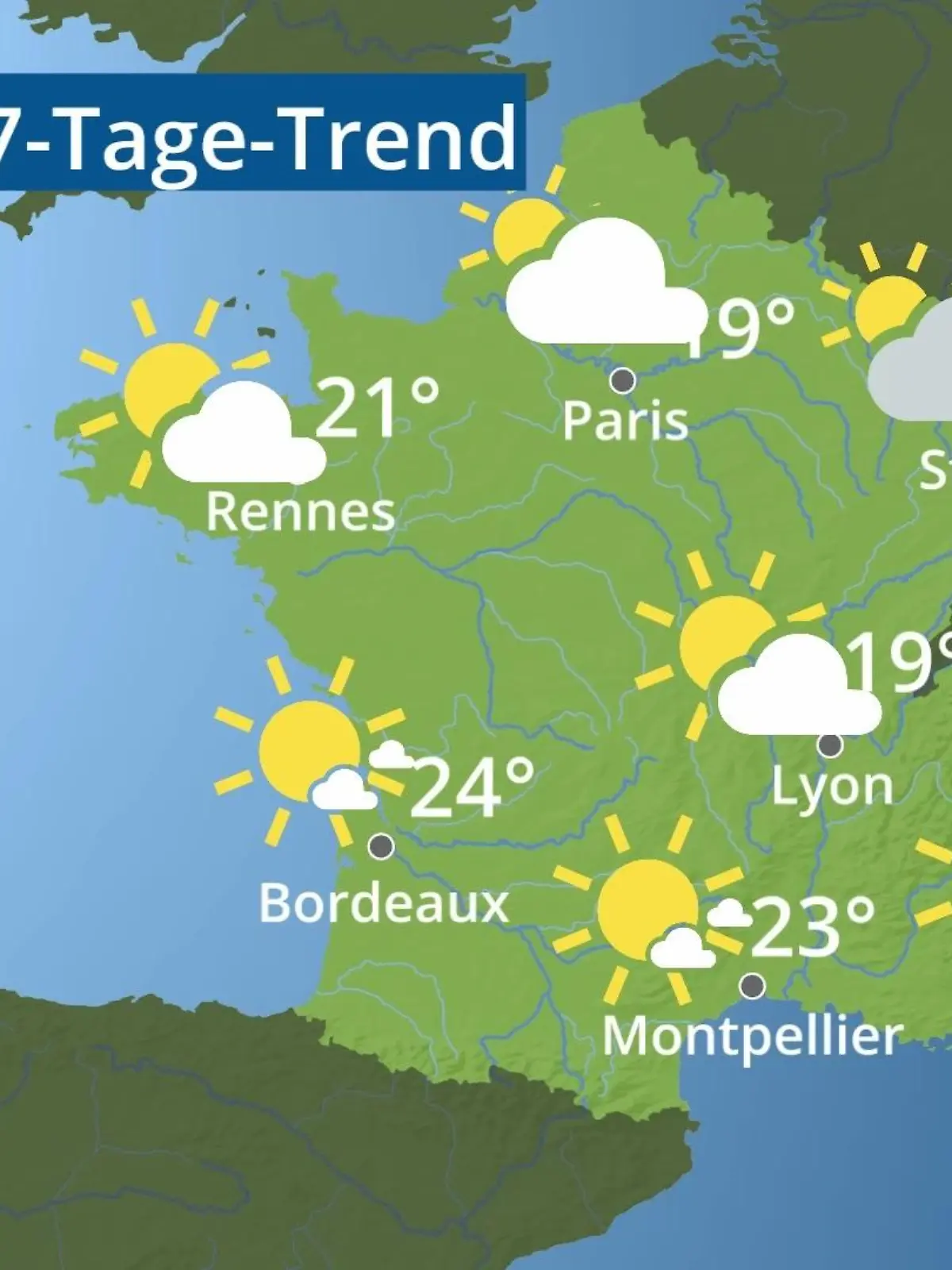 Bild zu: "Frankreich: Wie wird das Wetter?"
