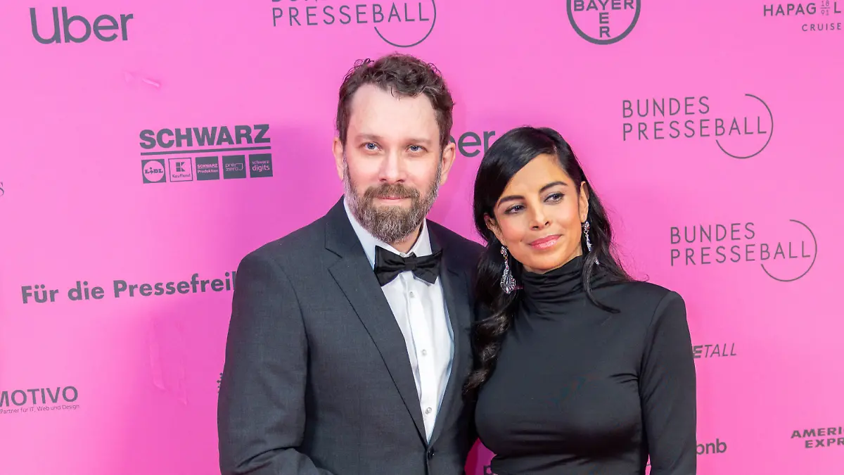 Christian Ulmen und seine Frau Collien Ulmen-Fernandes, Berlin Bundespresseball 2024