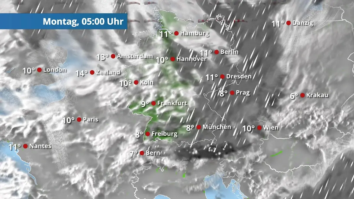 Mit Regen und Wind durch die Nacht Der Regen- und Wolkenfilm für 48 Stunden