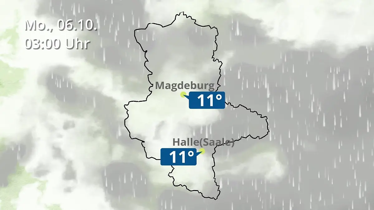 Sachsen-Anhalt: Wie wird das Wetter? Regen und Wolkenfilm für Halle und Magdeburg