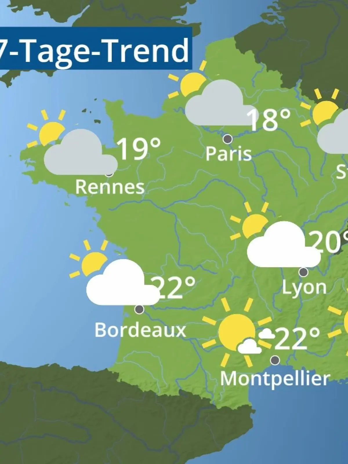 Bild zu: "Frankreich: Wie wird das Wetter?"