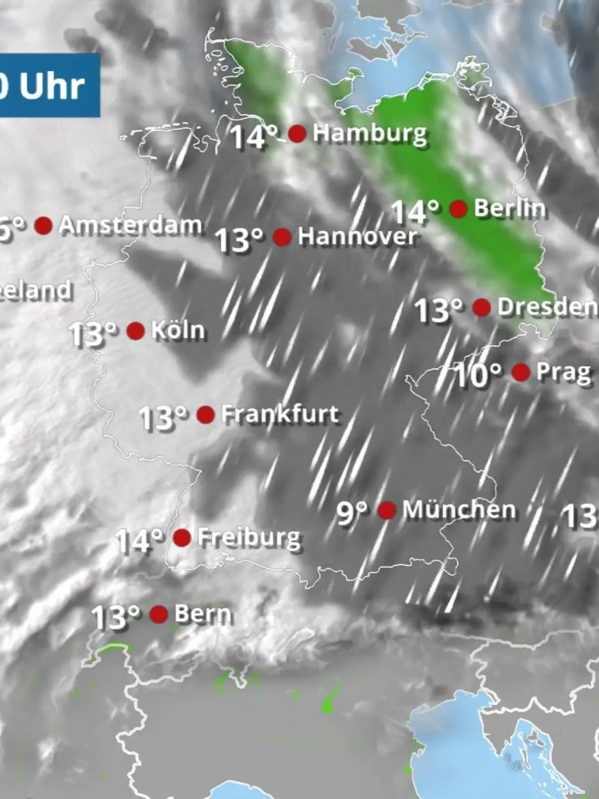 Bild zu: "Regen erreicht fast das gesamte Land"