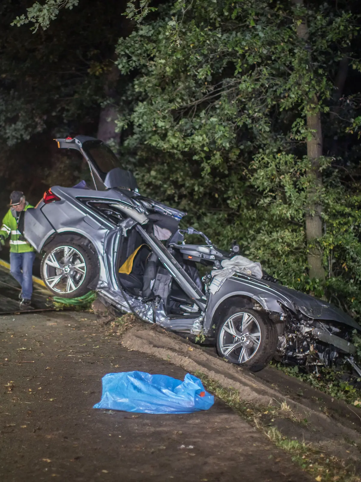 Bild zu: "Zwei Tote bei Horror-Crash! Wagen kracht gegen mehrere Bäume"