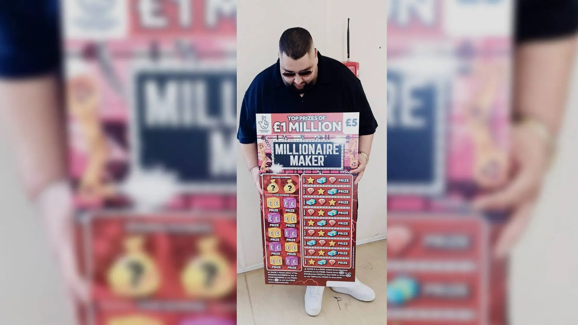 Adam Lopez mit seinem Glückslos