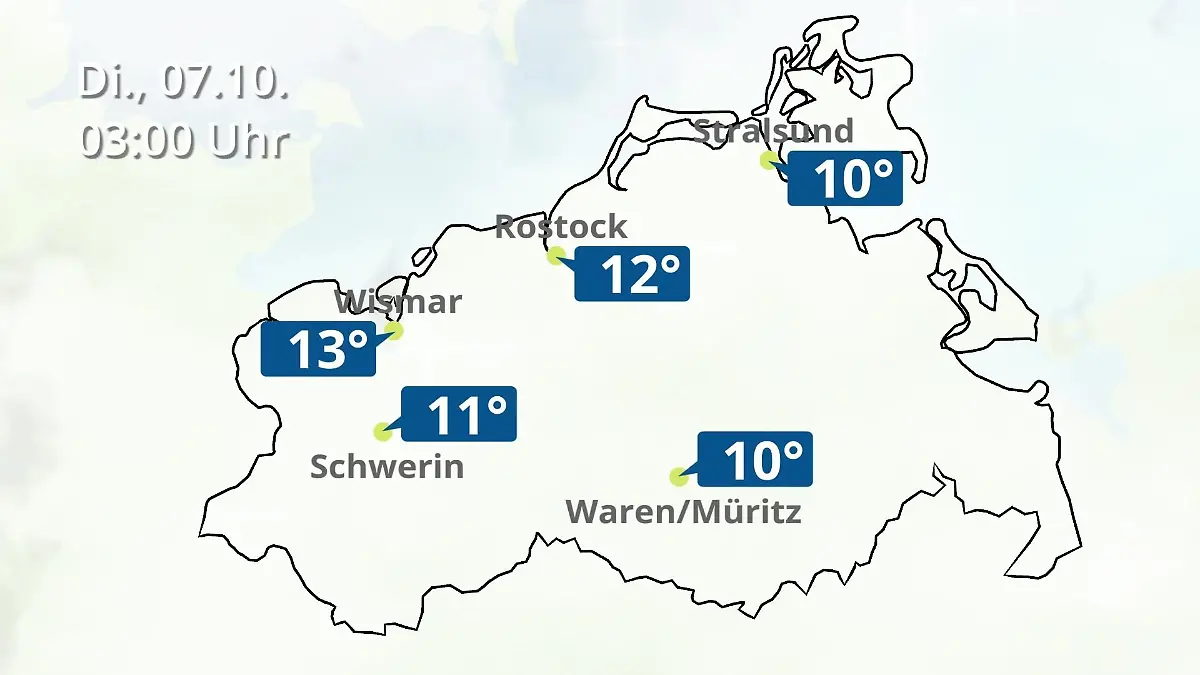 Mecklenburg-Vorpommern: Wie wird das Wetter? Regen- und Wolkenfilm für Rostock, Rügen und die Ostseeküste
