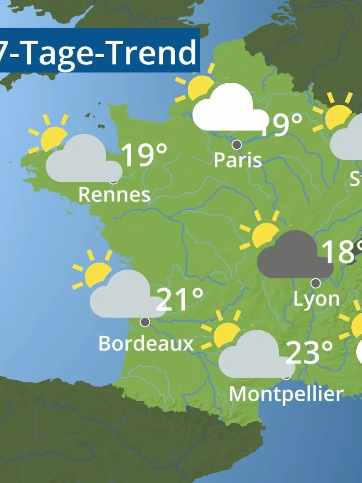 Bild zu: "Frankreich: Wie wird das Wetter?"