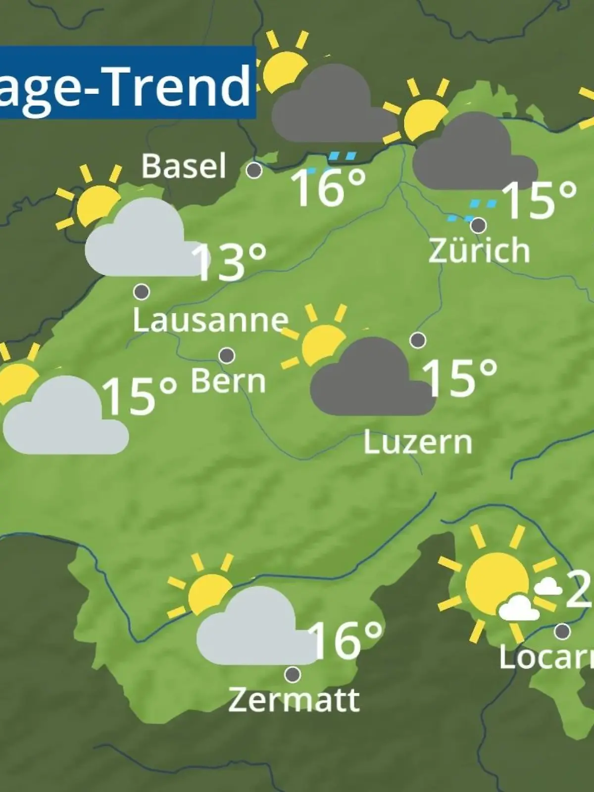 Bild zu: "Schweiz: Wie wird das Wetter?"