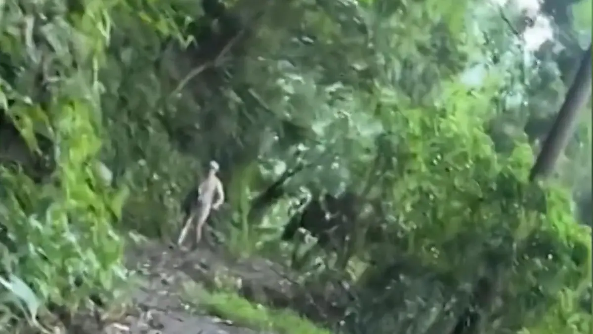 Nackter Mann verfolgt junge Frauen im Wald – aus DIESEM Grund! Er trägt nur eine GoPro