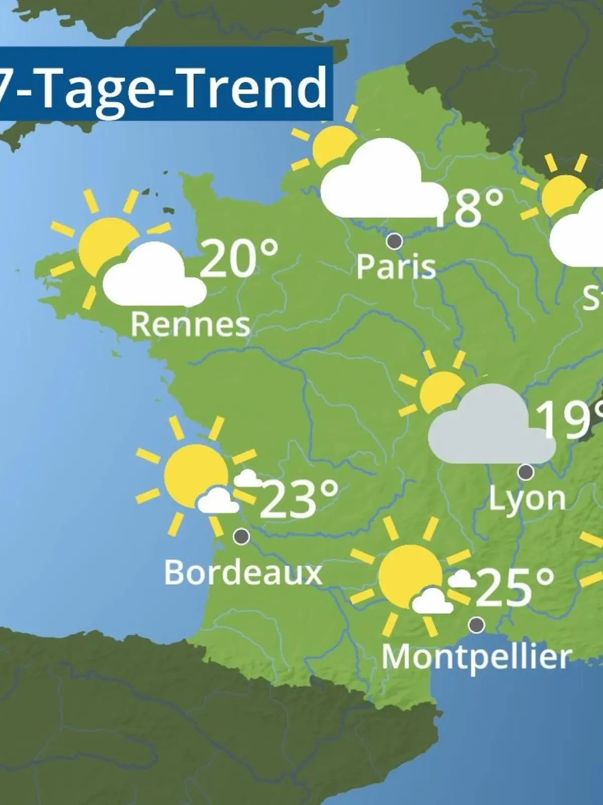 Bild zu: "Frankreich: Wie wird das Wetter?"