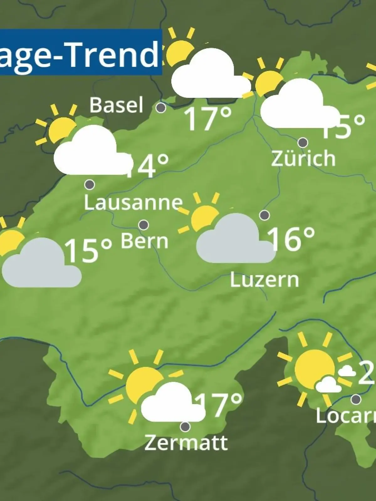 Bild zu: "Schweiz: Wie wird das Wetter?"