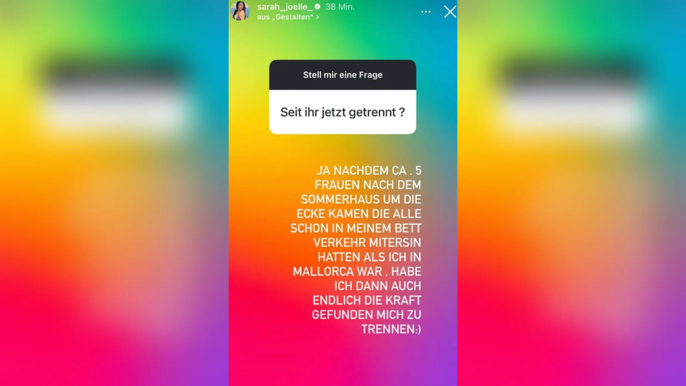 Sarah Joelle Jahnel hat mit Ersin Schluss gemacht
