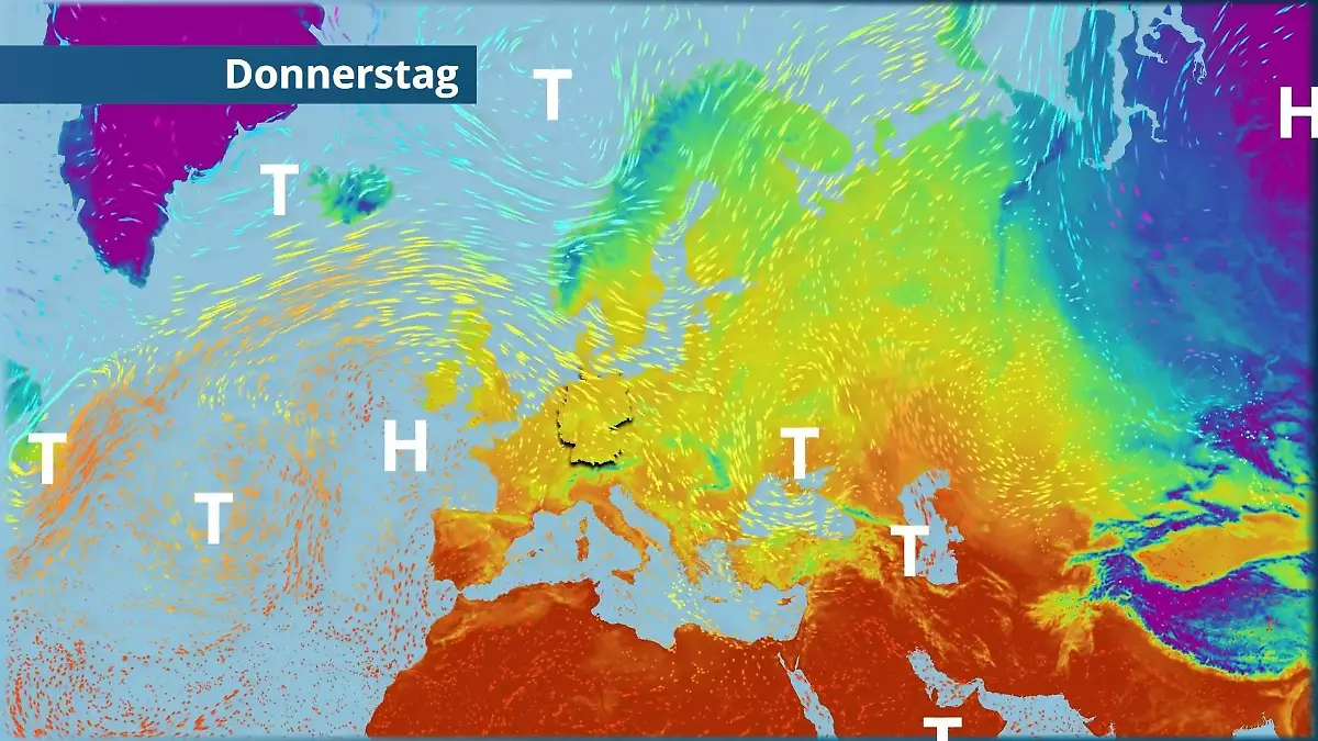 Von wegen Wärme - zum Wochenende gibt's Nordwind Der Strömungsfilm für Europa für 5 Tage