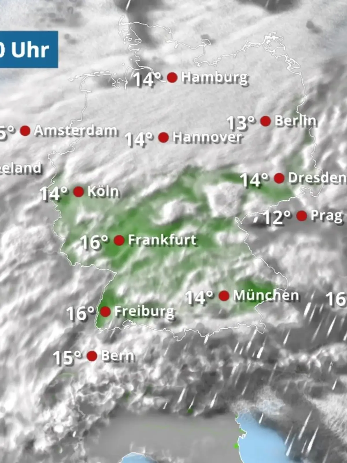 Bild zu: "Viele, viele Wolken, aber nur wenig Regen"