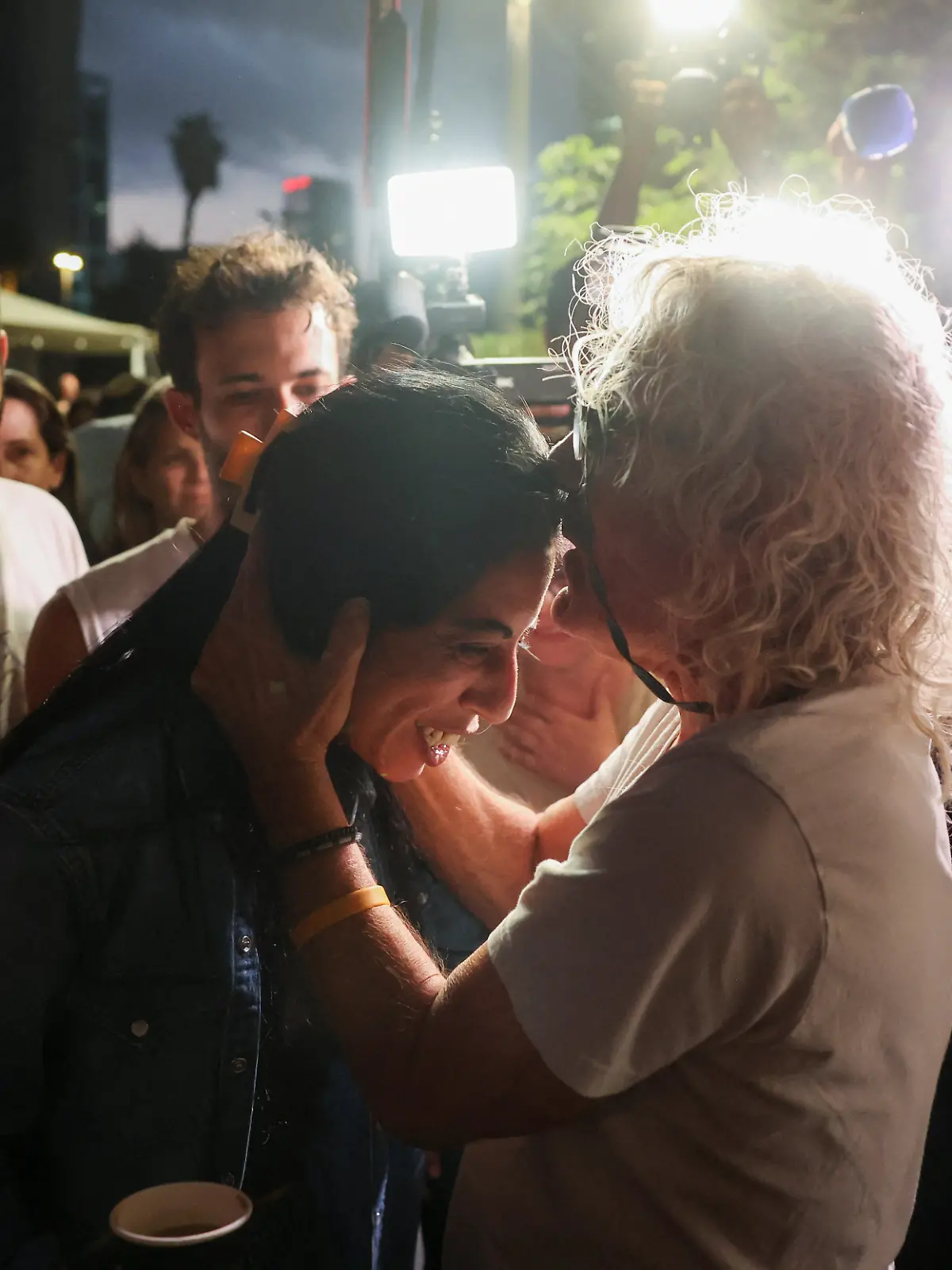 Reactions after Trump announced that Israel and Hamas agreed on the first phase of a Gaza ceasefire, in Tel Aviv