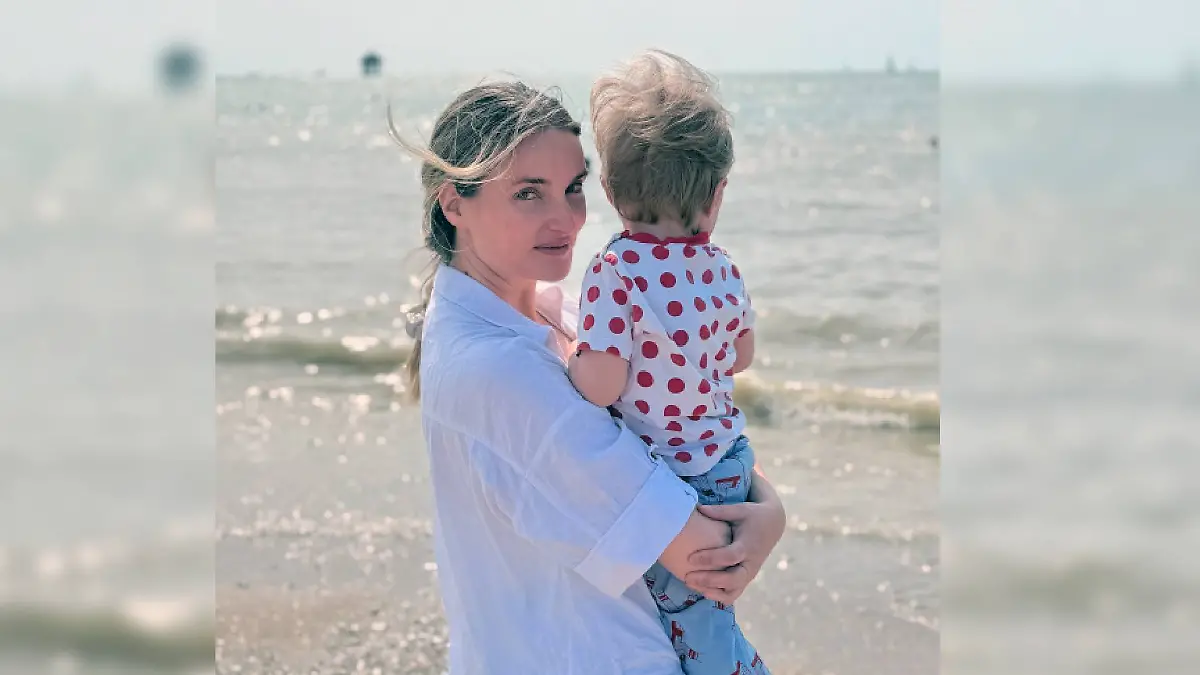 Marie von den Benken und ihr Sohn Luca