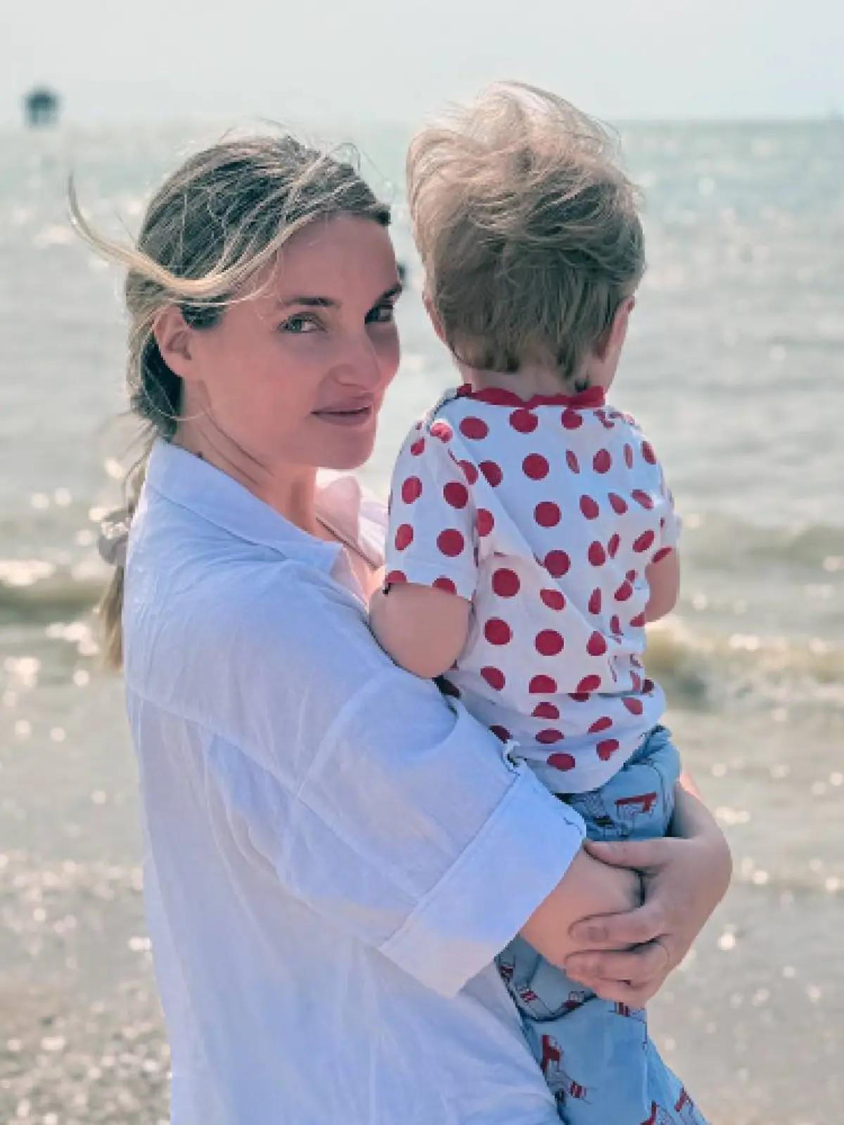 Marie von den Benken und ihr Sohn Luca