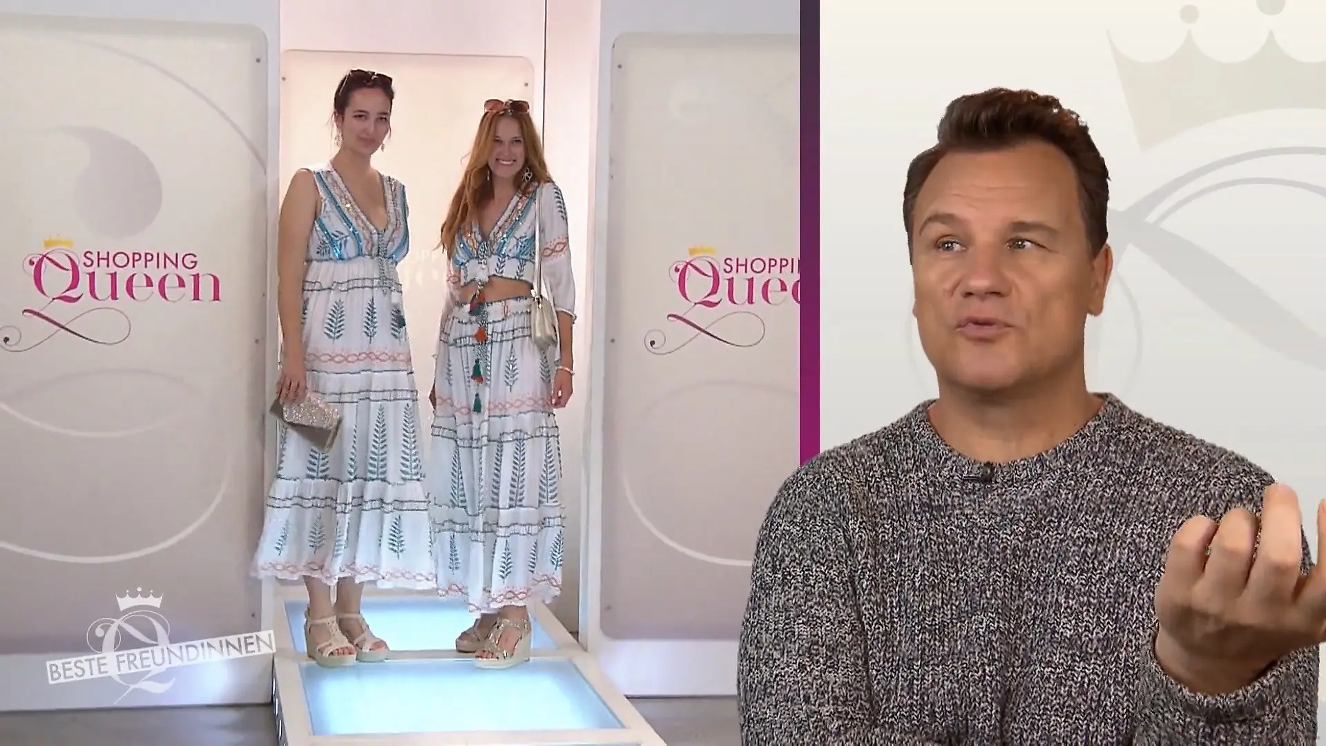 Bild von Laura und Amena zeigen ihren Hochzeits-Look auf dem Catwalk