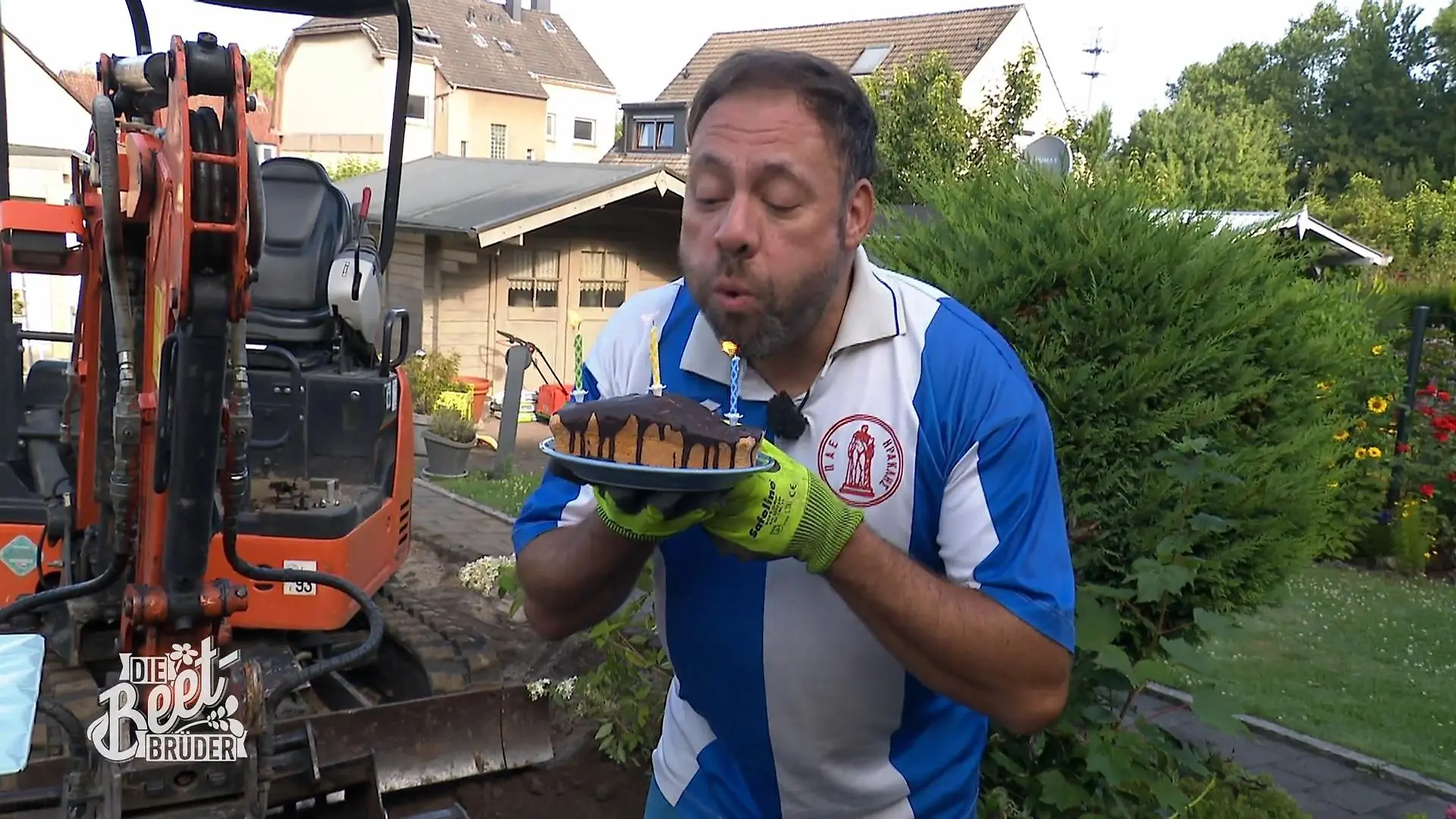 Geburtstagsüberraschung auf der Baustelle Happy Birthday, Claus!