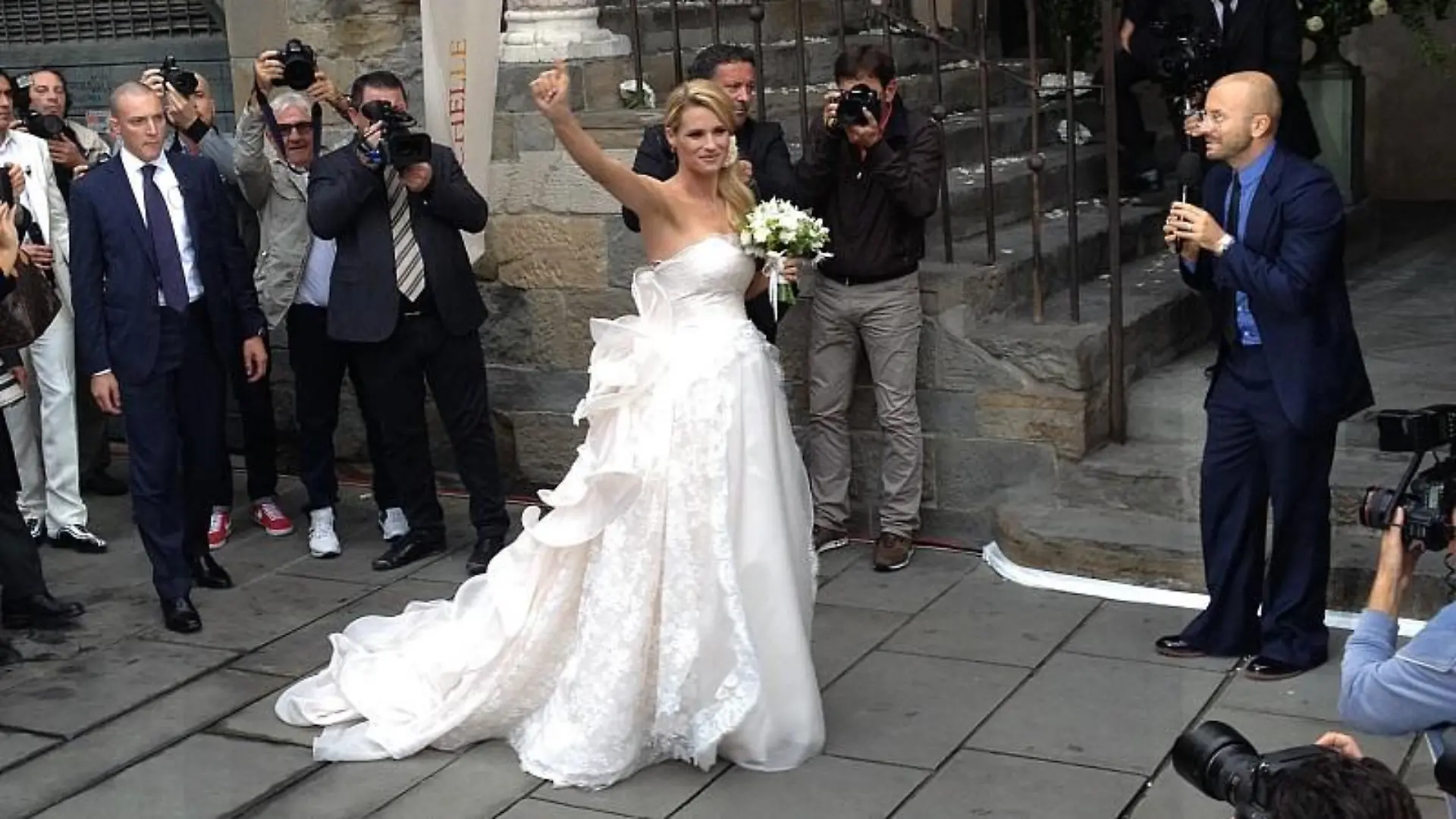 Michelle Hunziker begrüßt ihre Hochzeits-Gäste