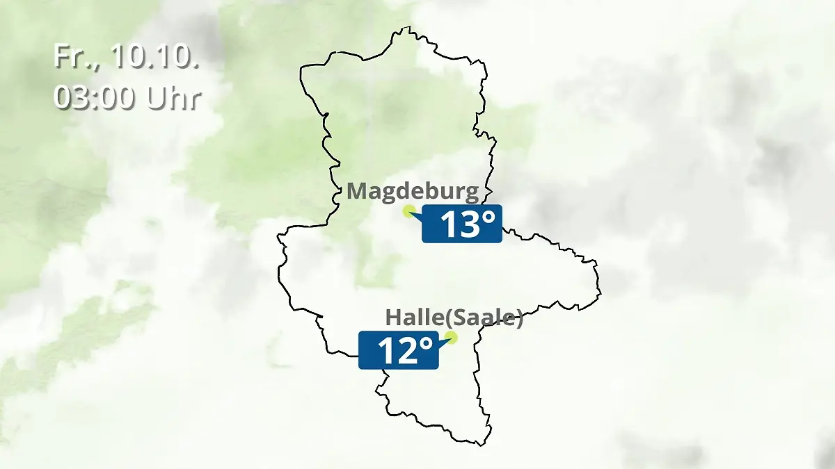 Sachsen-Anhalt: Wie wird das Wetter? Regen und Wolkenfilm für Halle und Magdeburg