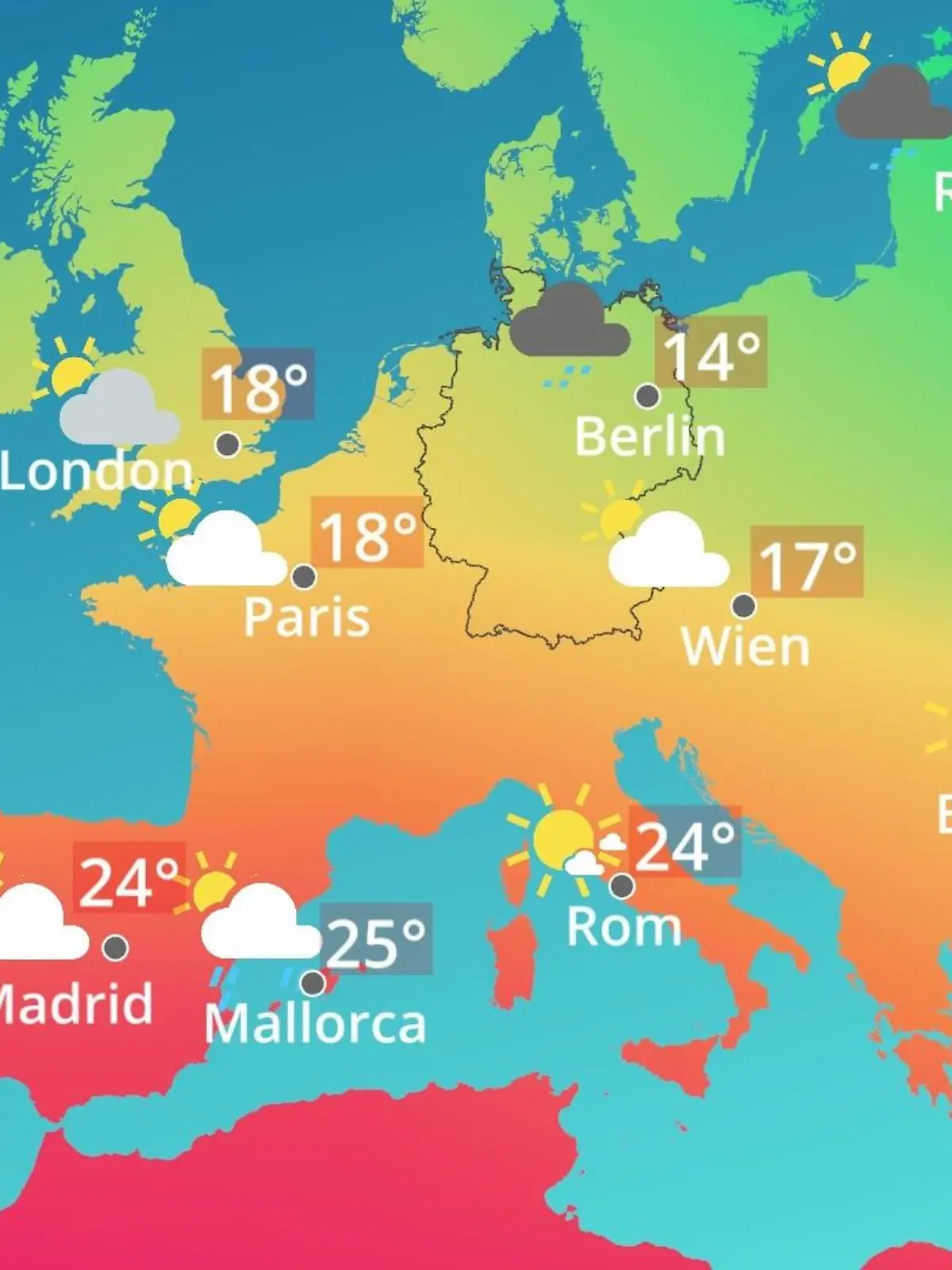 Bild zu: "Europa: Wie wird das Wetter?"
