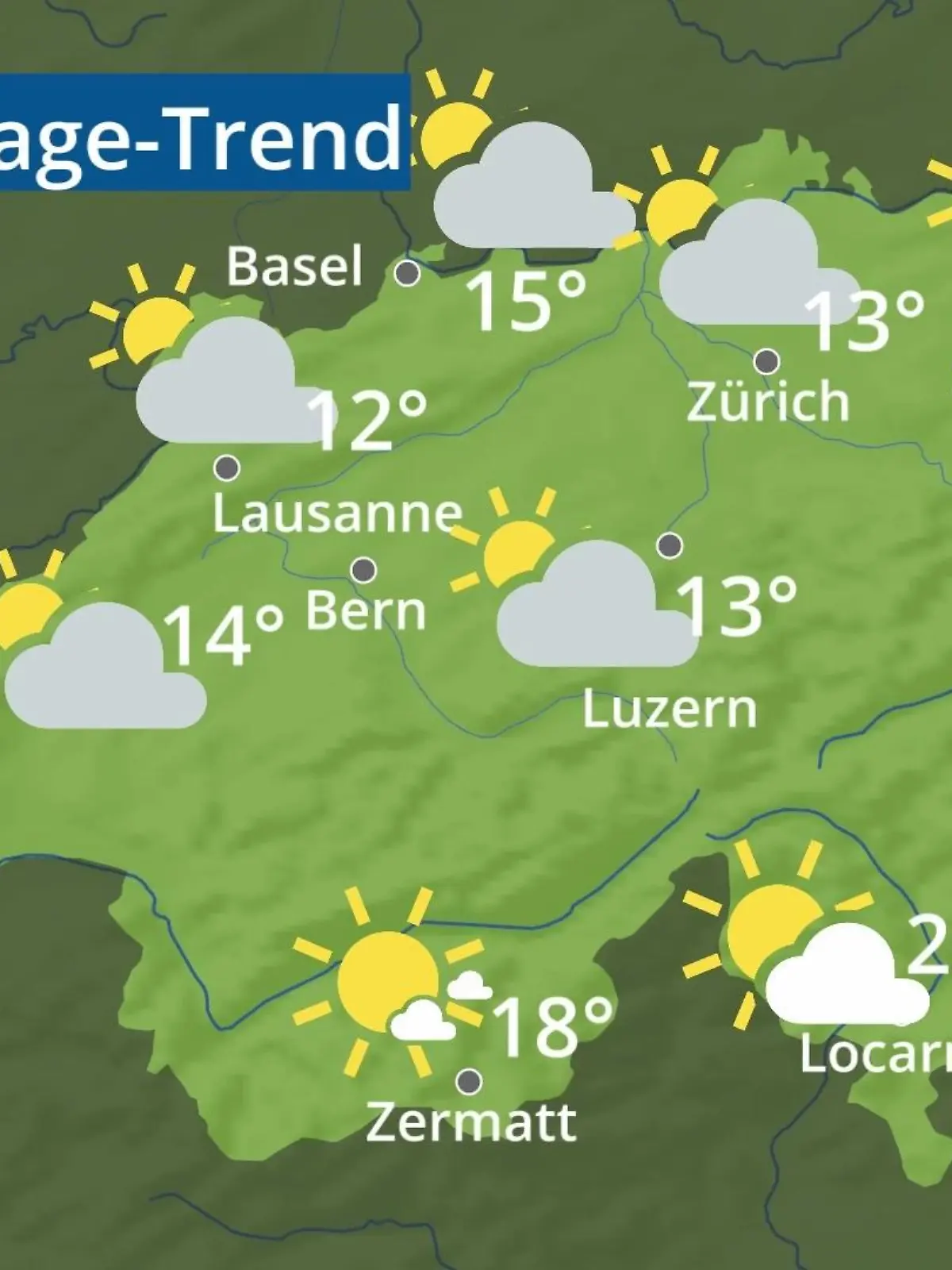 Bild zu: "Schweiz: Wie wird das Wetter?"
