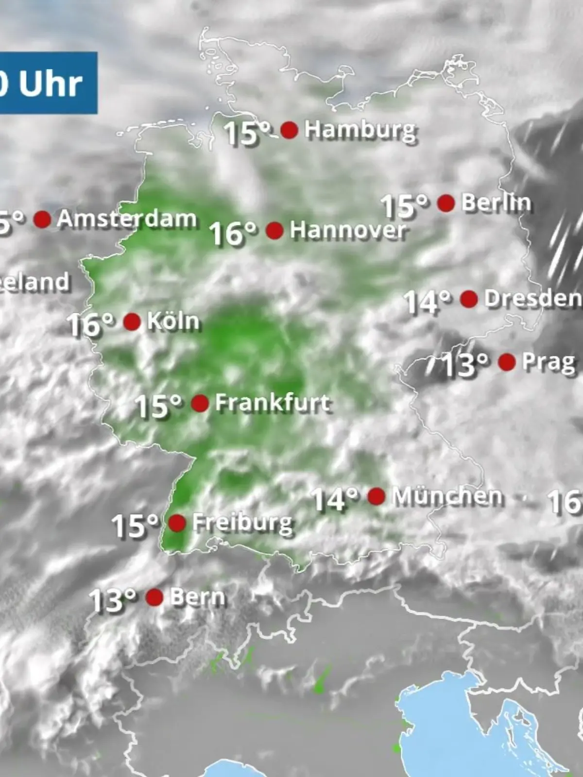 Bild zu: "Wenige Schauer, aber die Sonne hat es schwer"