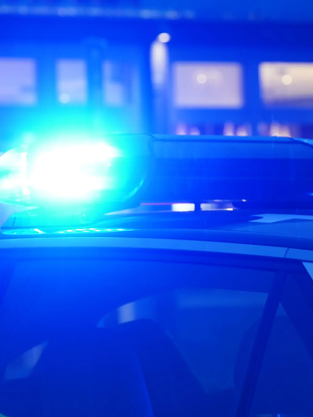 ARCHIV - 21.02.2024, Hamburg: Das Blaulicht eines Polizeiwagens leuchtet. (zu dpa: «Schwerer Unfall auf der B75 - Straße voll gesperrt») Foto: Marcus Brandt/dpa +++ dpa-Bildfunk +++