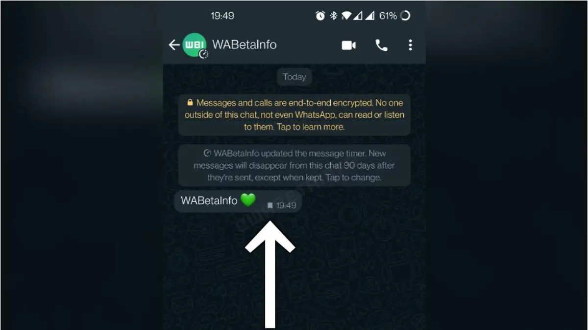 So soll das neue WhatsApp-Lesezeichen für Nachrichten aussehen.