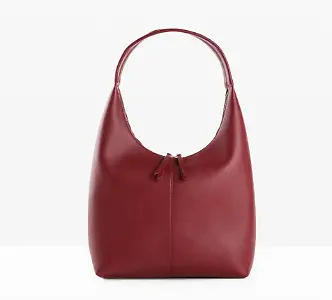 Lässige Handtasche in Dunkelrot