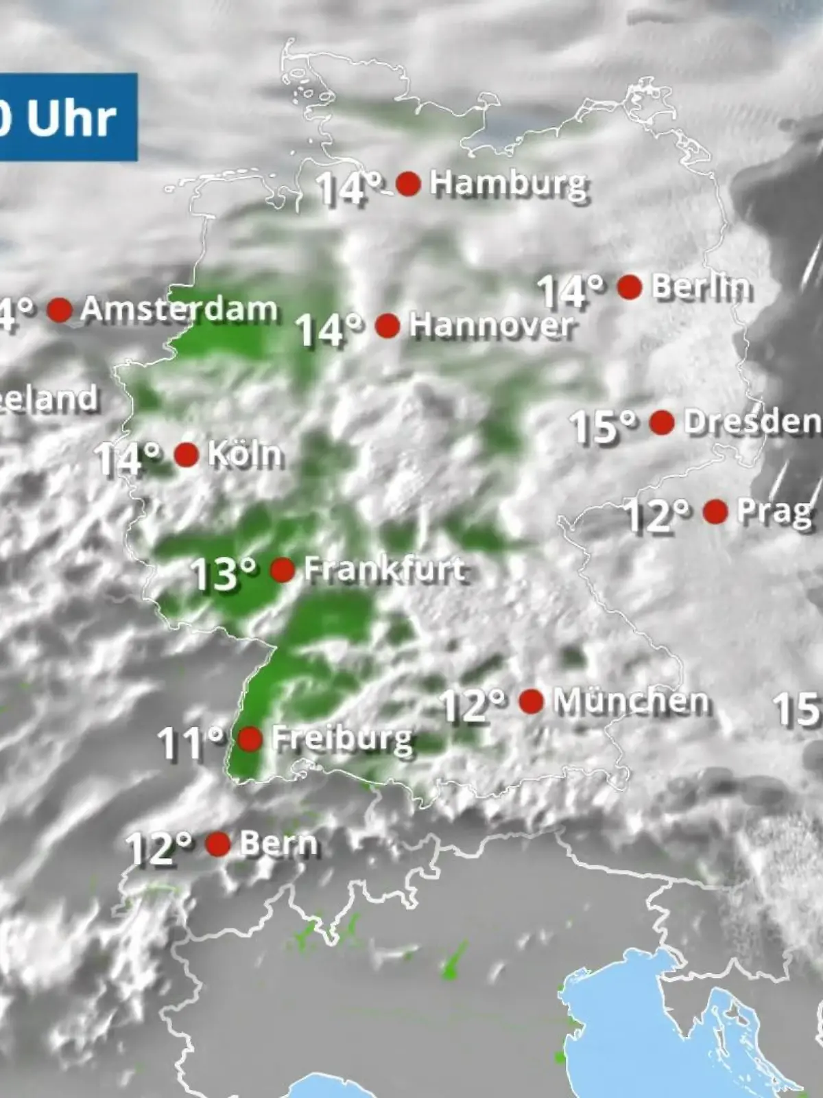 Bild zu: "Ruhiges Herbstwetter mit Wolken und Nebel"