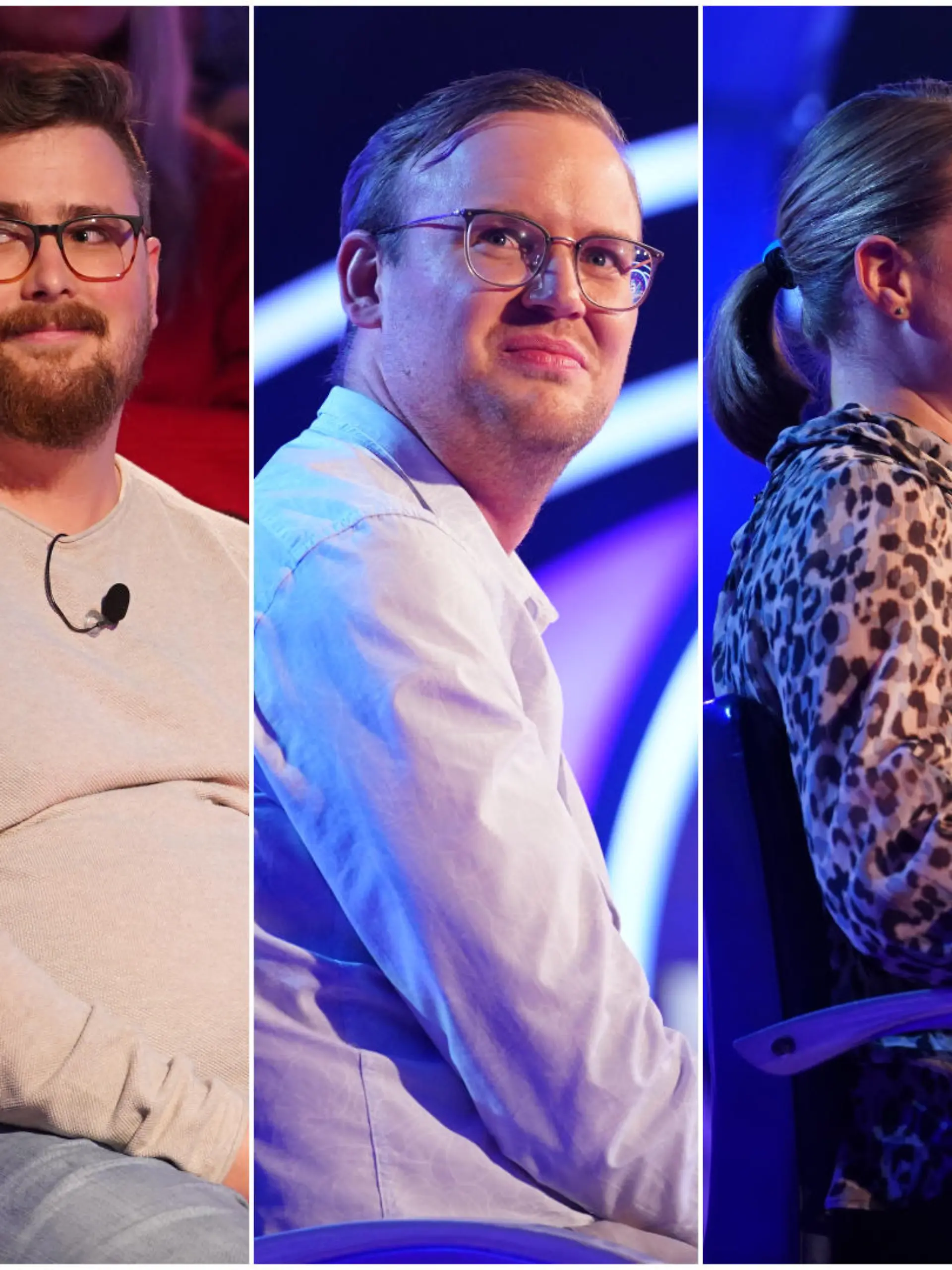 Die "Wer wird Millionär?"-Kandidaten Philipp Rubach, Stefan Heberle, Philipp Schaefer, Sabine Weisel und Janina Topp-Oesterle ziehen als letzte ins große Finale um drei Millionen Euro ein