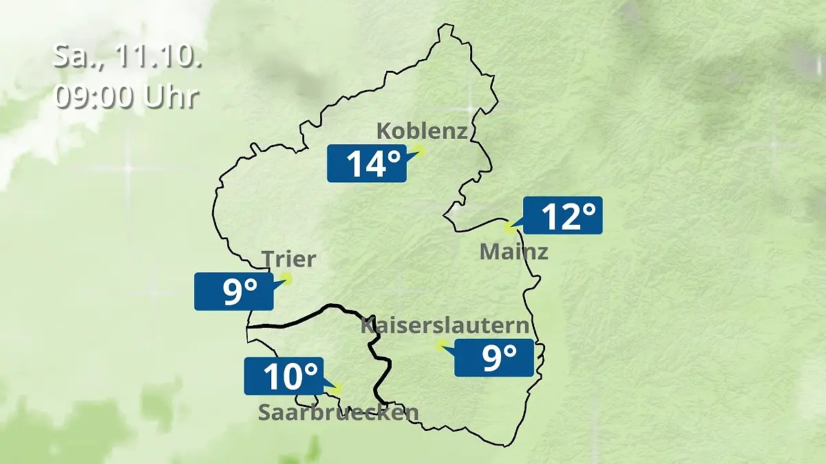 Rheinland-Pfalz, Saarland: Wie wird das Wetter? Regen- und Wolkenfilm für Mainz, Koblenz und Trier
