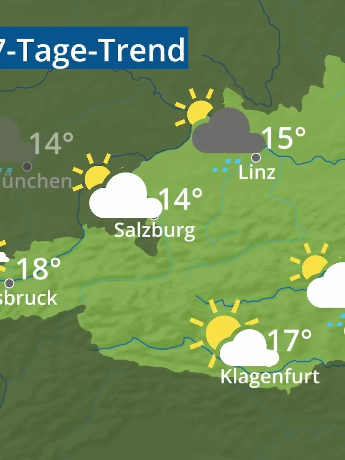 Bild zu: "Österreich: Wie wird das Wetter?"