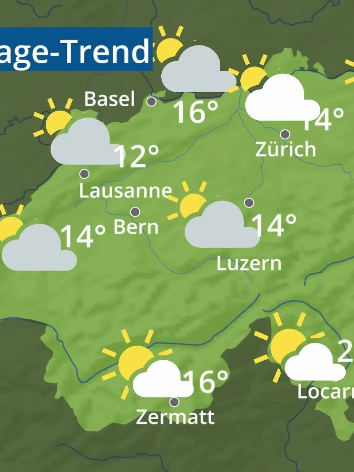 Bild zu: "Schweiz: Wie wird das Wetter?"