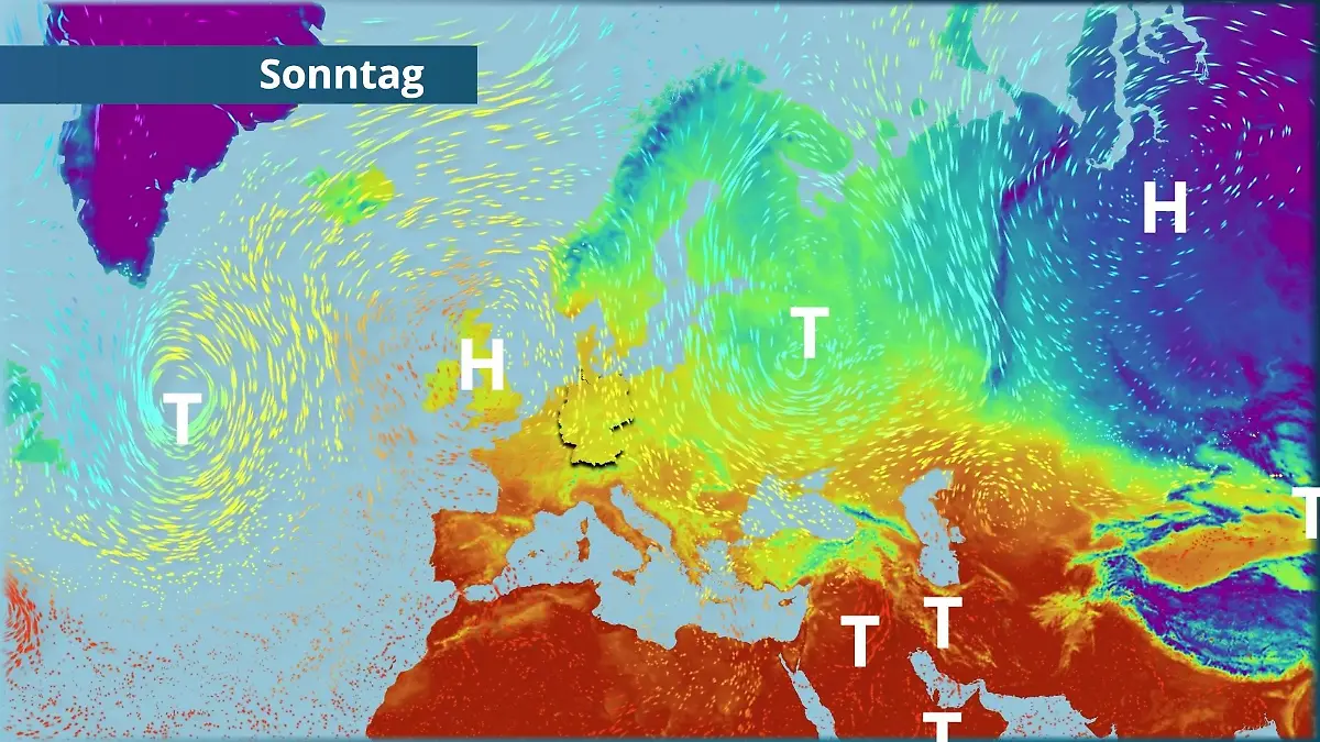 Prognose vom 11. Oktober Der Strömungsfilm für Europa für 5 Tage