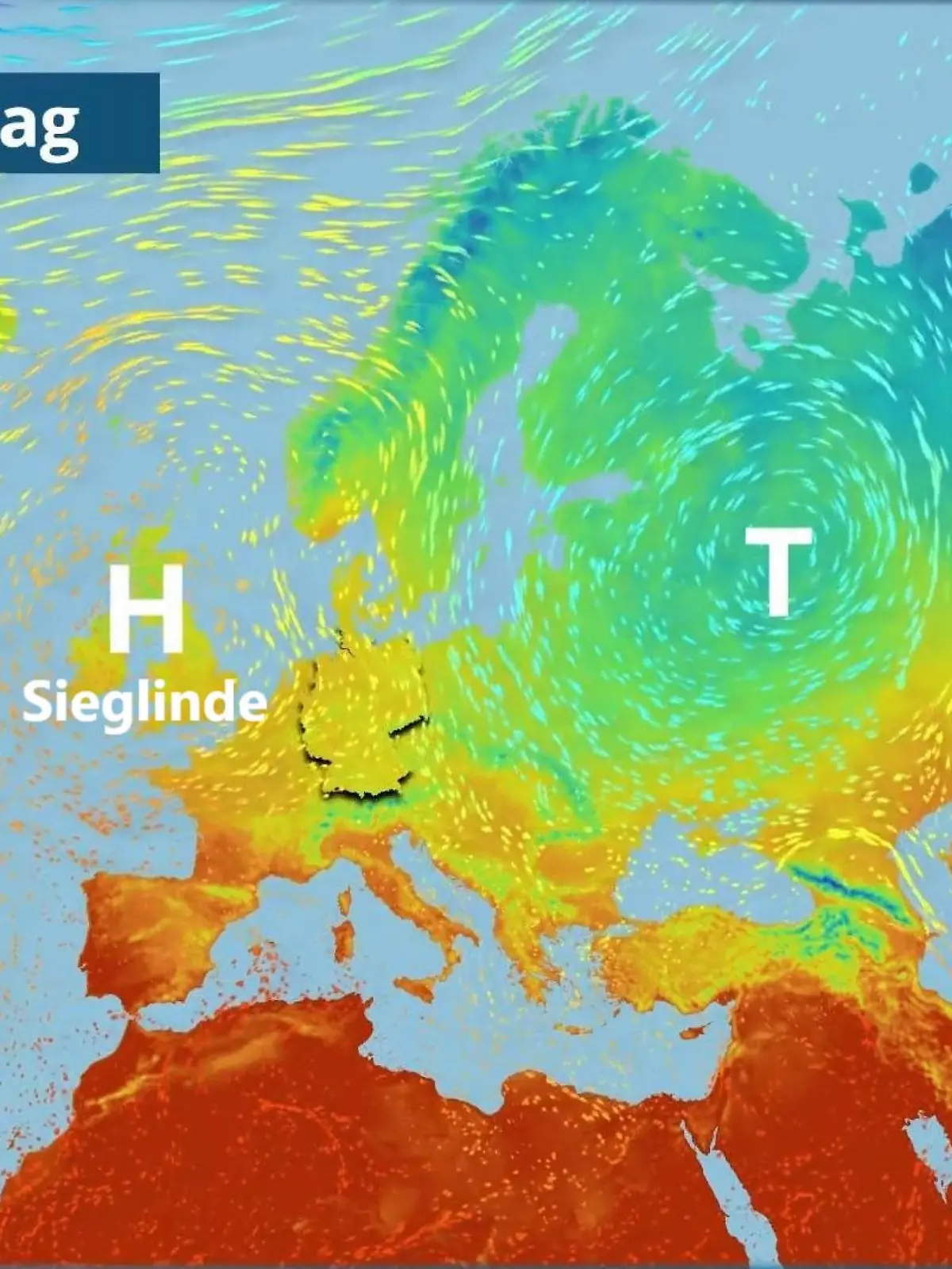 Bild zu: "Hoch Sieglinde weicht nicht von der Stelle - Wetter bleibt, wie es ist"