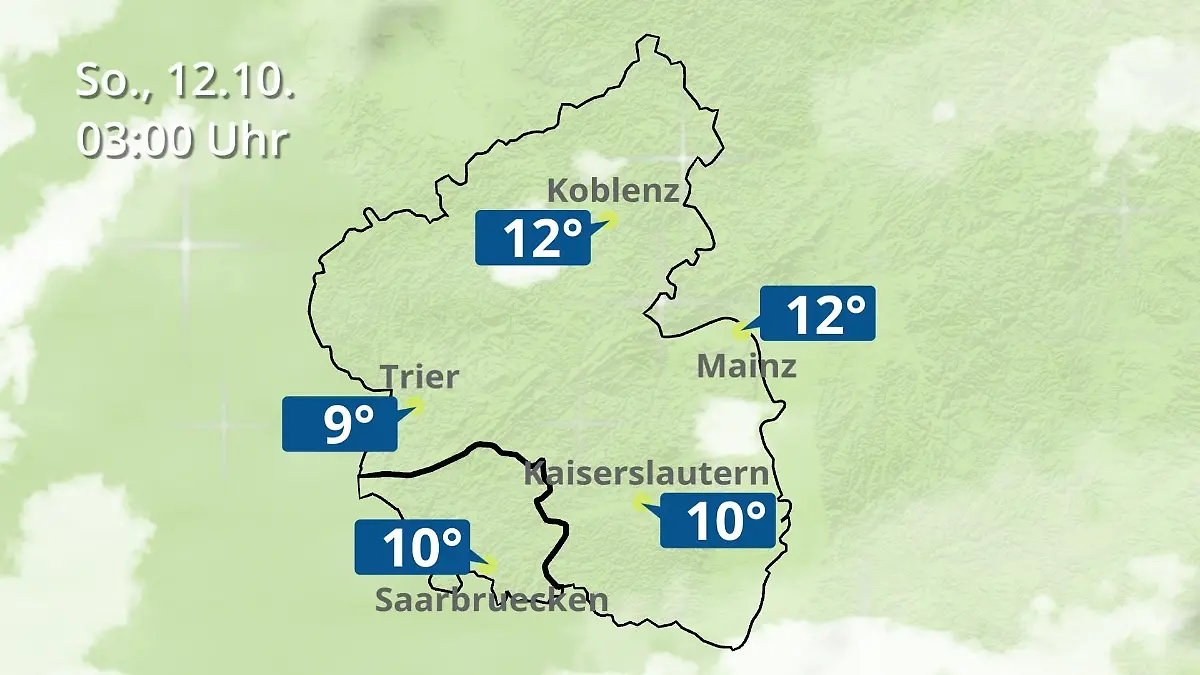 Rheinland-Pfalz, Saarland: Wie wird das Wetter? Regen- und Wolkenfilm für Mainz, Koblenz und Trier