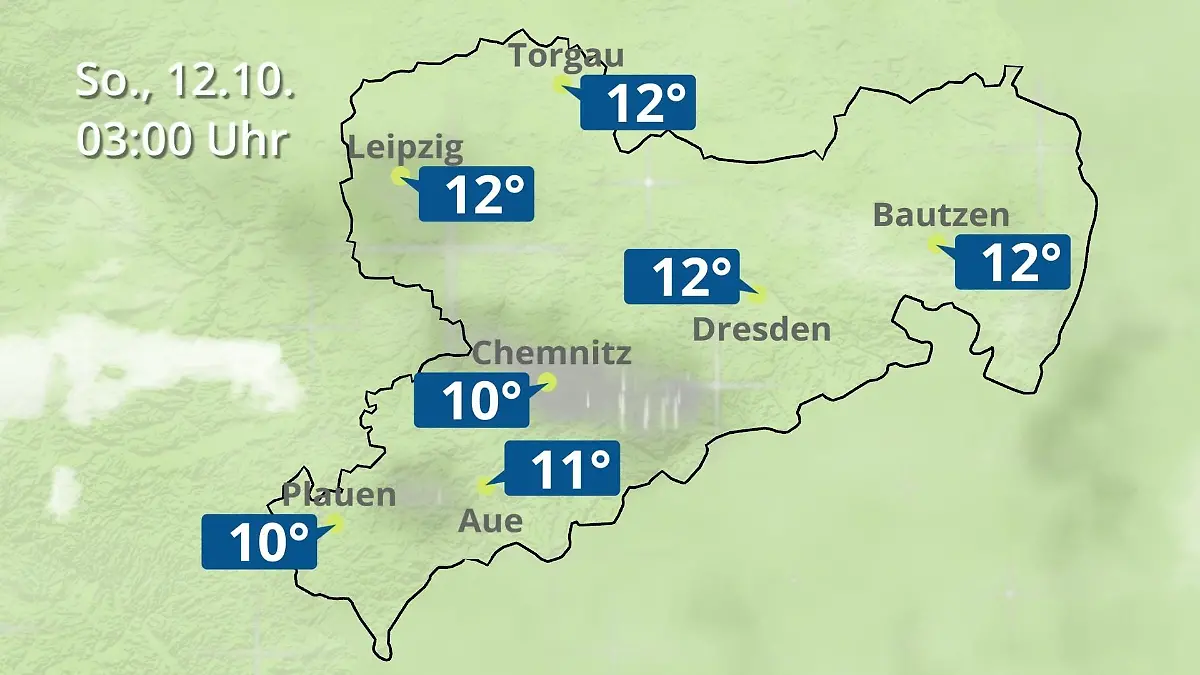 Sachsen: Wie wird das Wetter? Regen- und Wolkenfilm für Chemnitz, Dresden und Leipzig