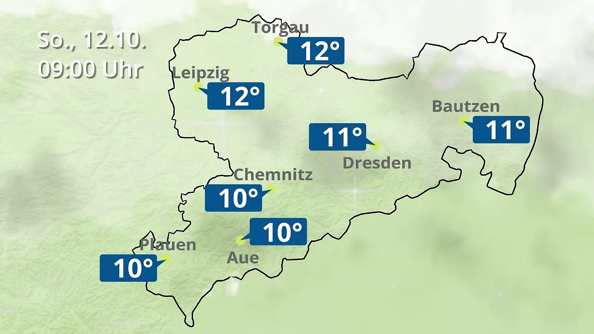 Sachsen: Wie wird das Wetter? Regen- und Wolkenfilm für Chemnitz, Dresden und Leipzig
