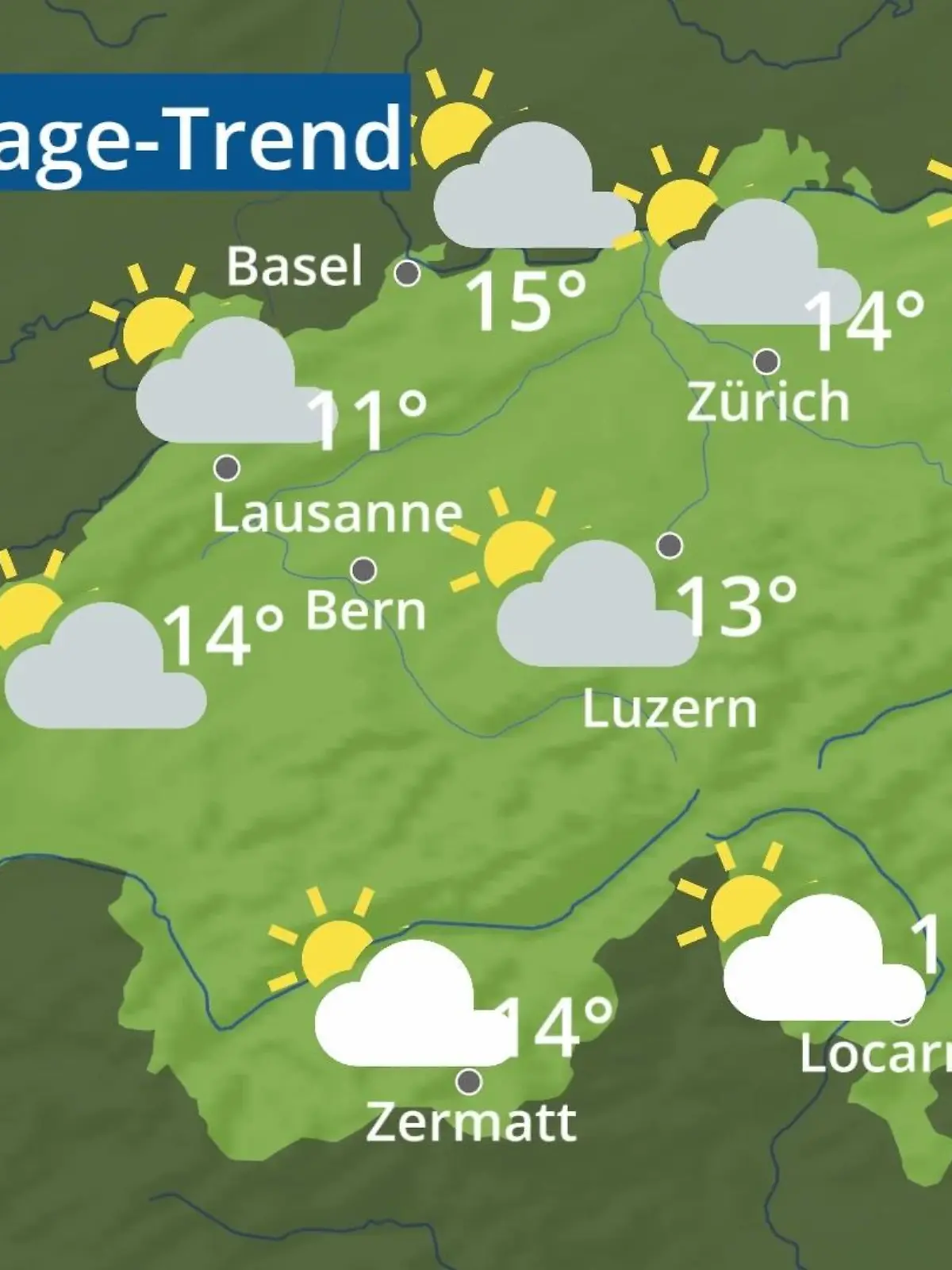 Bild zu: "Schweiz: Wie wird das Wetter?"