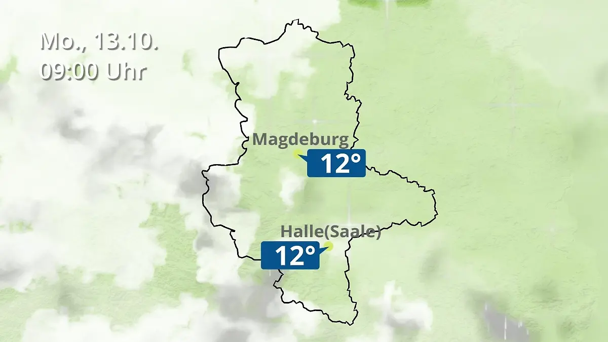 Sachsen-Anhalt: Wie wird das Wetter? Regen und Wolkenfilm für Halle und Magdeburg