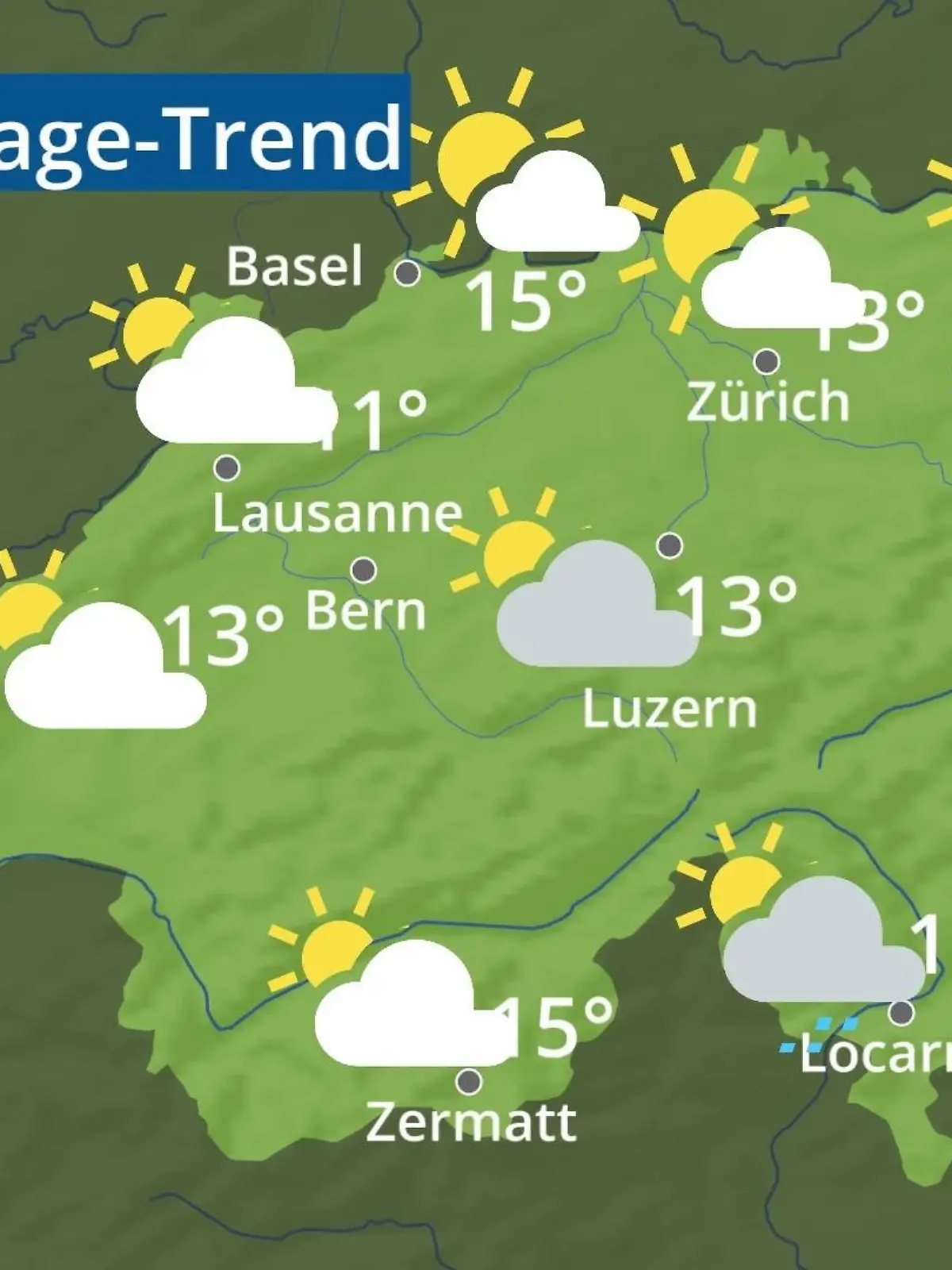 Bild zu: "Schweiz: Wie wird das Wetter?"