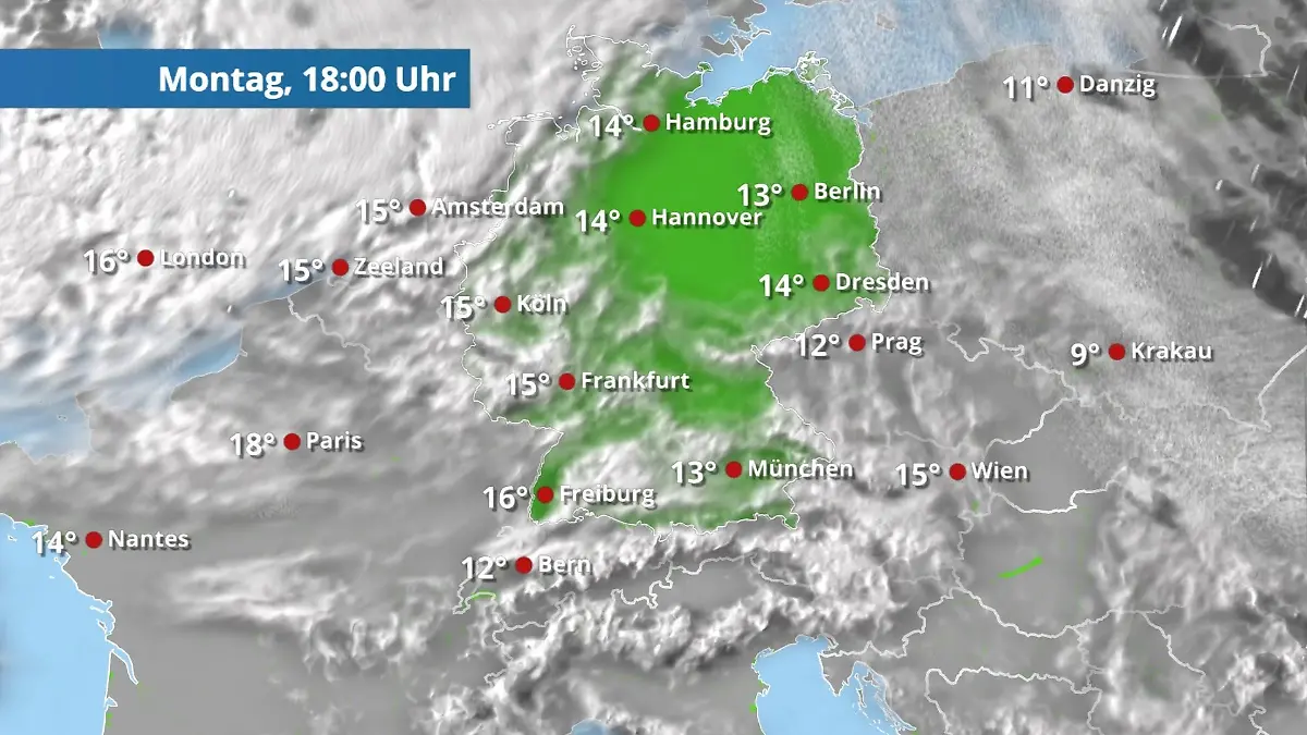 Oh, ein Sonnenloch im Nordosten! Der Regen- und Wolkenfilm für 48 Stunden
