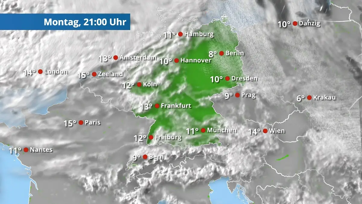 Viele Wolken und Nebel, selten Regen Der Regen- und Wolkenfilm für 48 Stunden