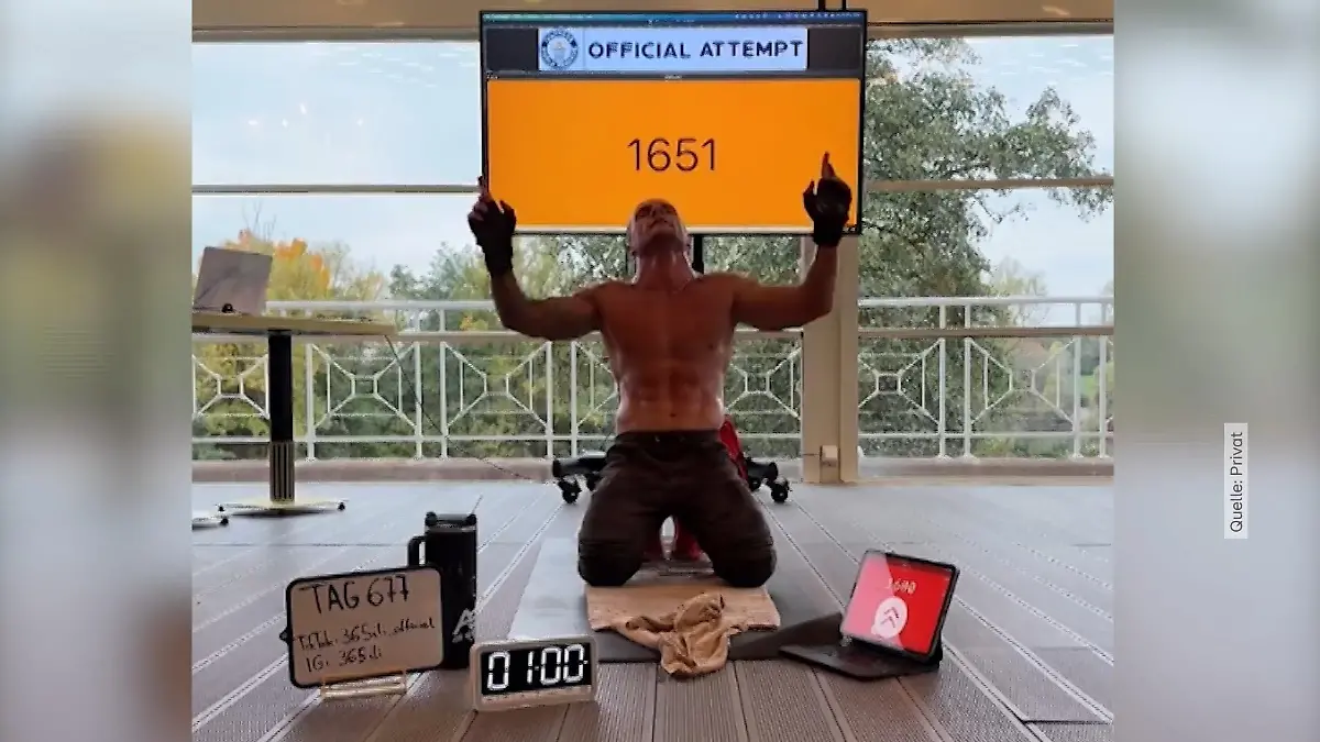 Weltrekord für Liegestütze 1.651 Push-Ups in einer Stunde